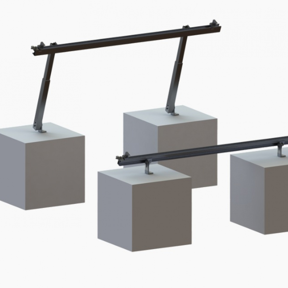Montaje para Panel Solar, Riel "8" de 1400mm
