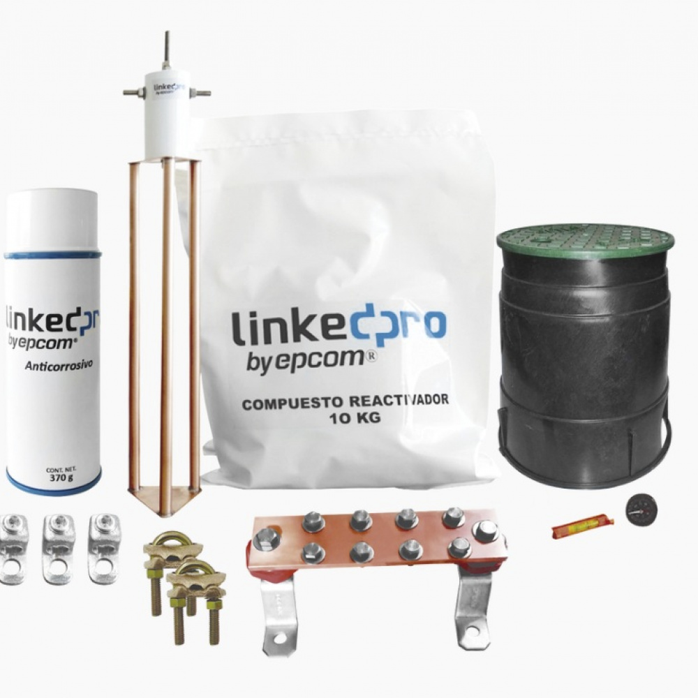 Kit de puesta a tierra LinkedPro, para protección de hasta 30 Amp