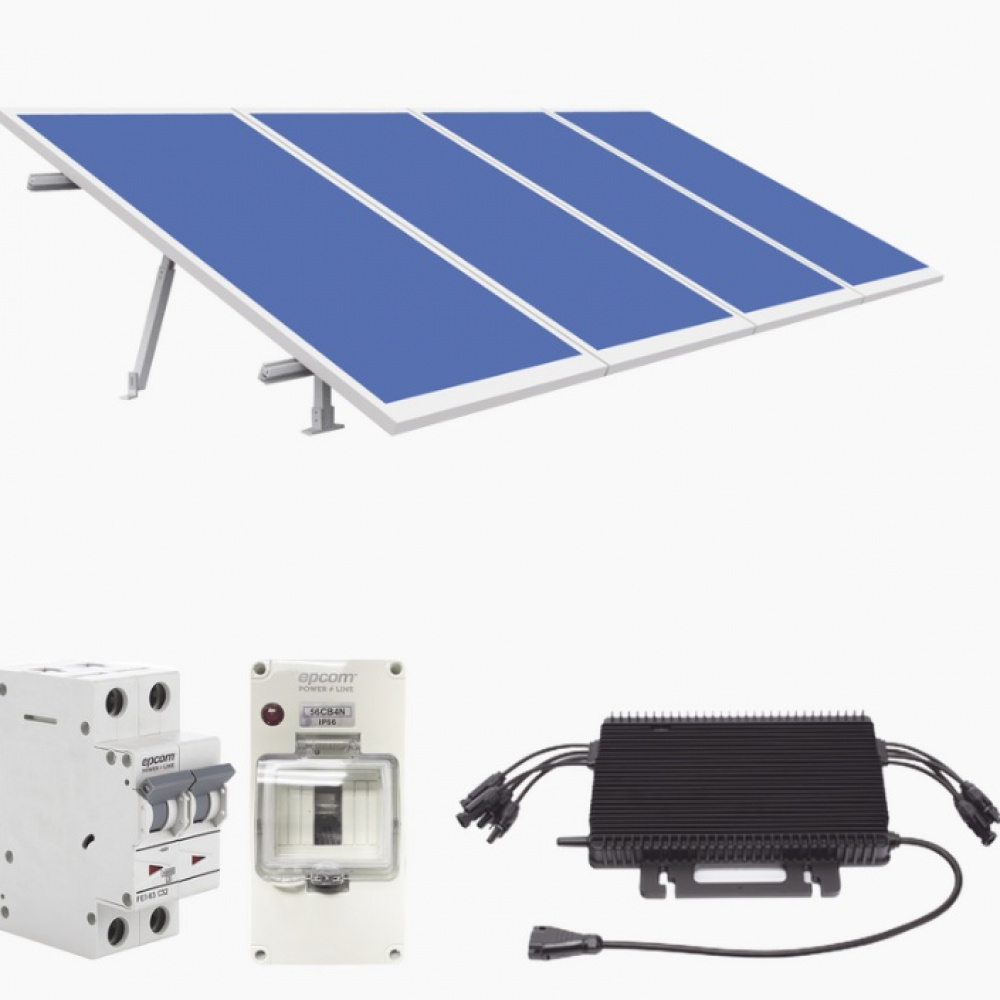 Kit Solar Interconexión de 1.8KW, Pico 220Vca Microinversor, 4 Módulos de 450 W 