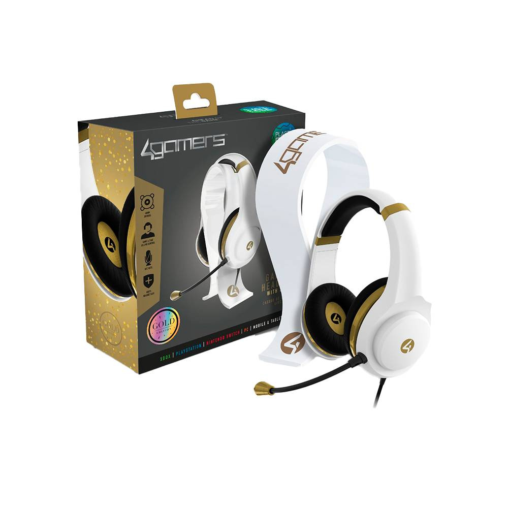 Auriculares 4Gamers XP-GOLDR-WHT-4G